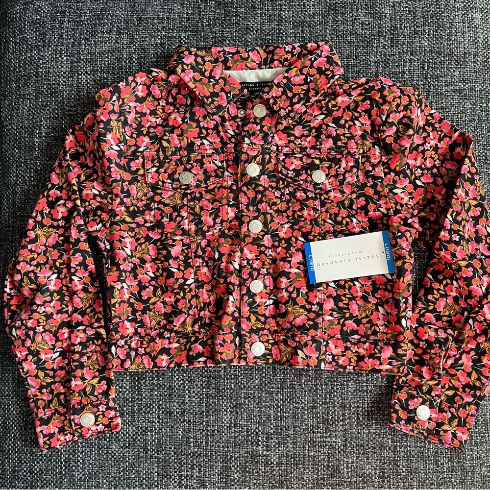 NWT Social Standards by Sanctuary Girl’s Floral Jacket